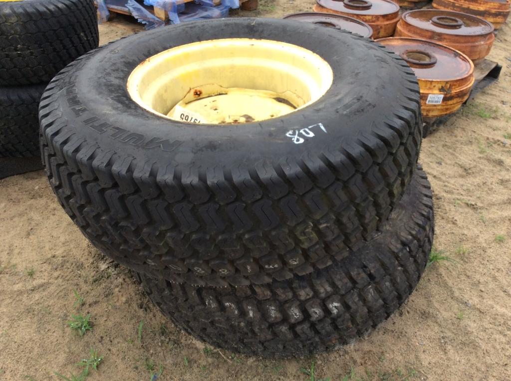 (115)ABSOLUTE - (2)41X14.00-20 NHS TIRES/RIMS