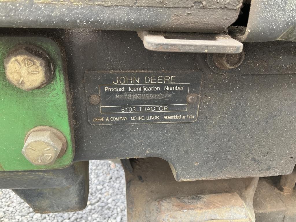 (32)JOHN DEERE 5103 W/ JD 512 LOADER