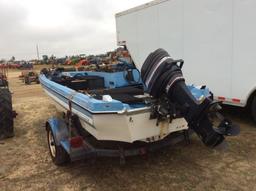 (809)1983 SKEETER 15' BOAT W/ MERCURY 50HP MOTOR