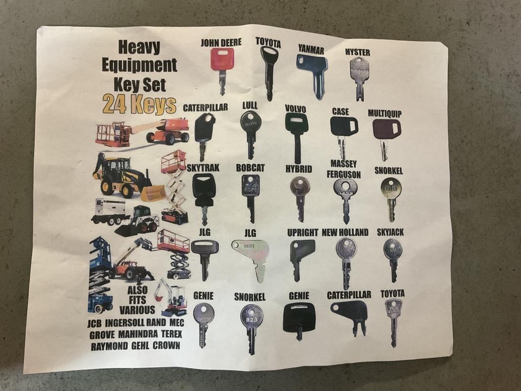 (104)SET OF 24 HEAVY EQUIPMENT KEYS