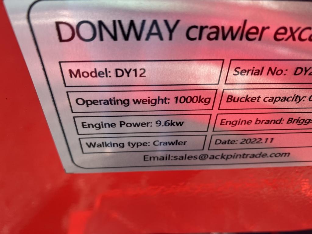 (83)DONWAY DY12 MINI EXCAVATOR