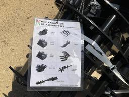 (189)UNUSED LOT OF MIVA MINI EXCAVATOR ATTACHMENTS