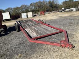 (1221)8 X 21 FLAT BED HAY TRAILER - NO TITLE