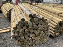 BUNDLE OF 100 - 3" X 7' WOOD POST