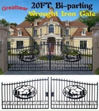 UNUSED WROUGHT IRON ENTRY GATE - DEER