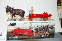 Precision McCormick-Deering 200-H Spreader with Cold Cast Figure and Team