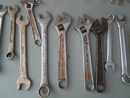 Large Lot of Misc. Wrenches and Adjustable Wrenches