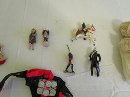 Vintage Baby Doll Clothes, Doll, Toy Soldiers, and Misc.