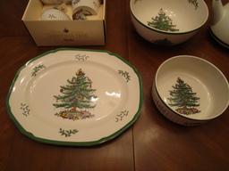 Lot of Spode Christmas Tree Serving Pieces