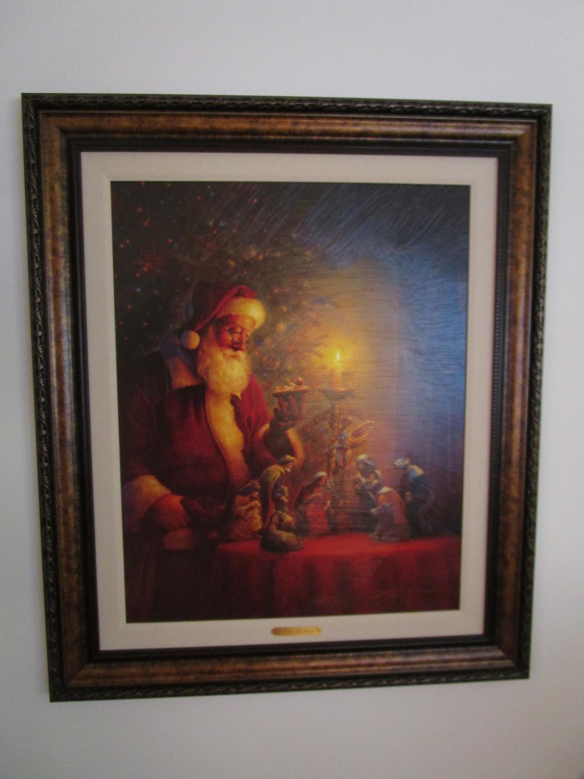 Framed Santa Claus Print "I Do Believe"