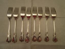 Lot of 8 Towle Sterling Silver Old Master Forks