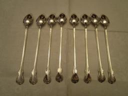 Lot of 8 Towle Sterling Silver Old Master Iced Tea Spoons