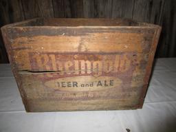 1941 Rheingold Beer and Ale Wood Crate