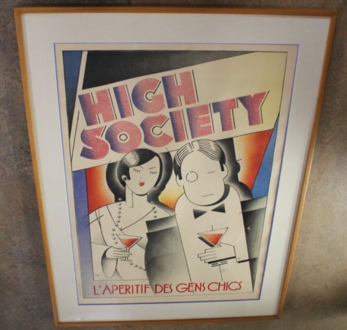 High Society Framed Picture NO RESERVE