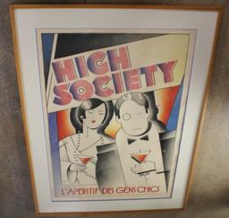 High Society Framed Picture NO RESERVE