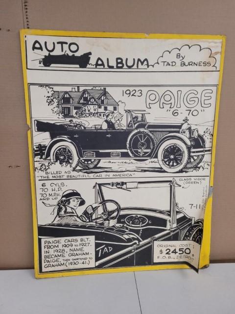 Black and White Car Drawings and Description Pictures NO RESERVE