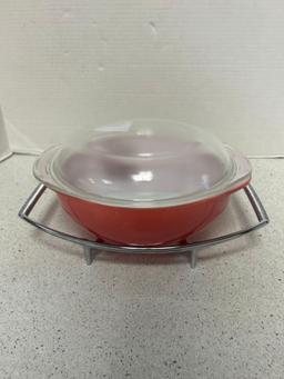 MCM Pyrex Casserole Dish with Carrier