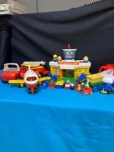 Fisher Price airport and people cars etc us little tykes lift and jeep