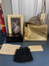Vintage purses and signed vintage dancers picture
