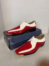 Vintage Size 10.5 Men?s Martino Coy red and white mens shoes