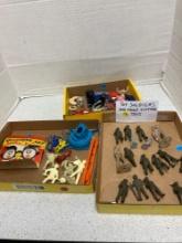 toy soldiers and other vintage toys