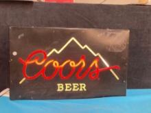 Light up Coors beer sign