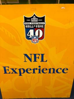 Pro football Hall of Fame 40th anniversary sign