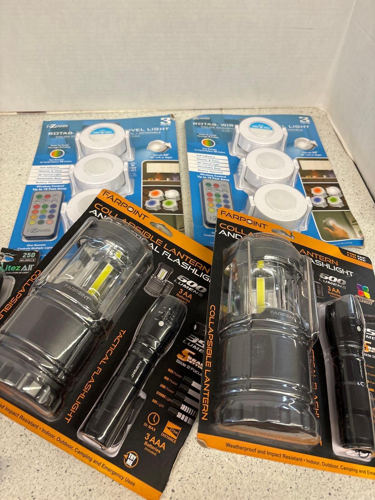 brand new flashlights wireless swivel light