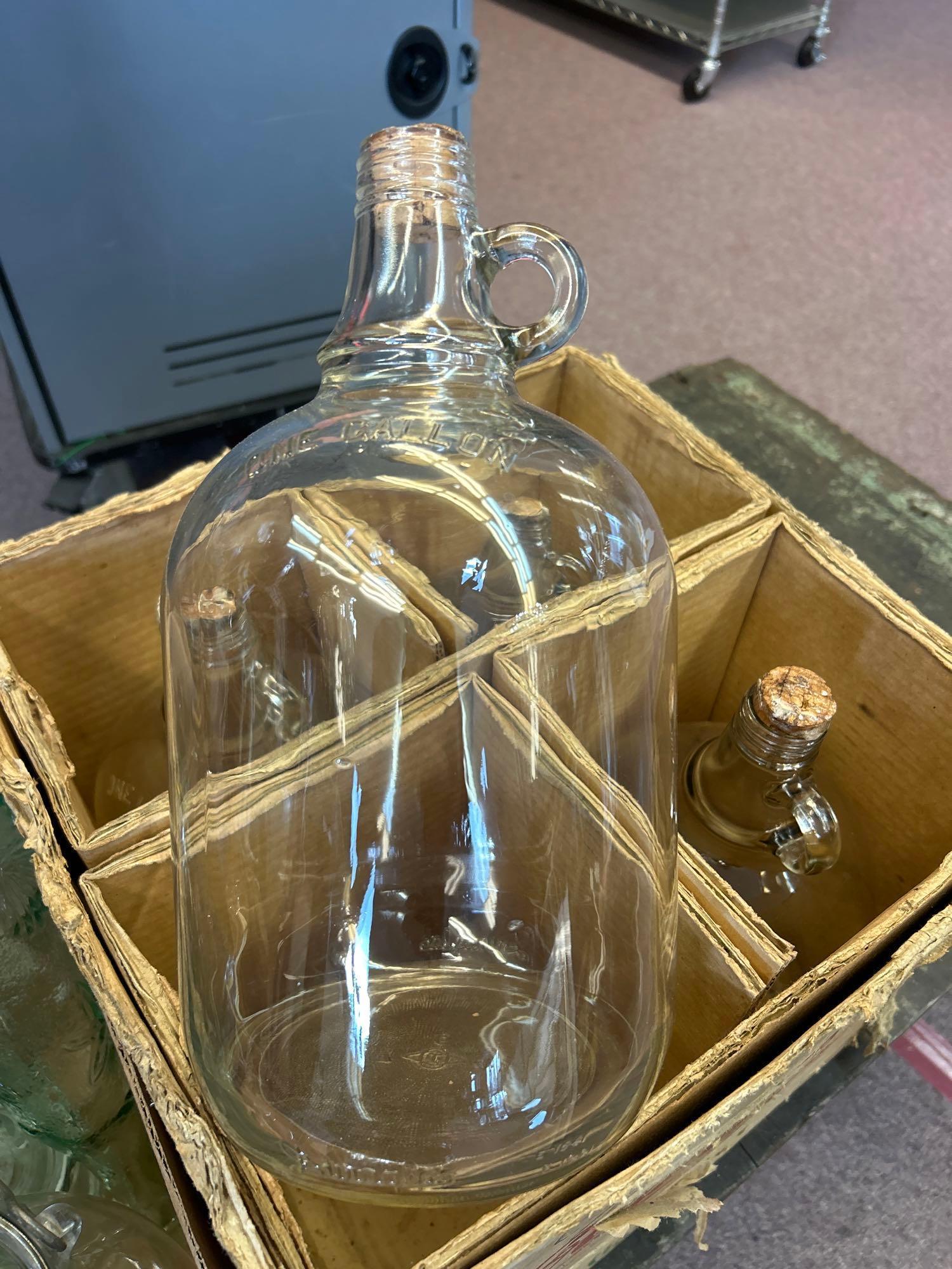 4 boxes of vintage glass, bottles advertising, etc.