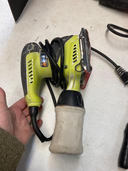 Milwaukee Grinder Ryobi sander and brushless tool