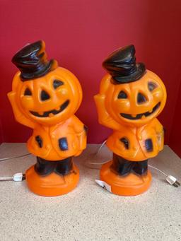 2 Halloween pumpkin blow molds Empire