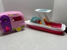 Barbie boat Chelsea camper Barbie dolls