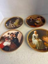 4 Norman Rockwell Knowles Collector Plates