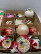 2027 vintage glass Christmas ornaments mostly indent reflectors