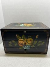 Beautiful handpainted silverware chest