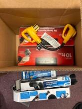 rv sewer hoses, and kit. RV water filter and electrical adapter