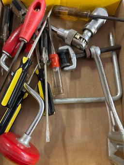 tools pipe wrench screwdrivers ignition set planes