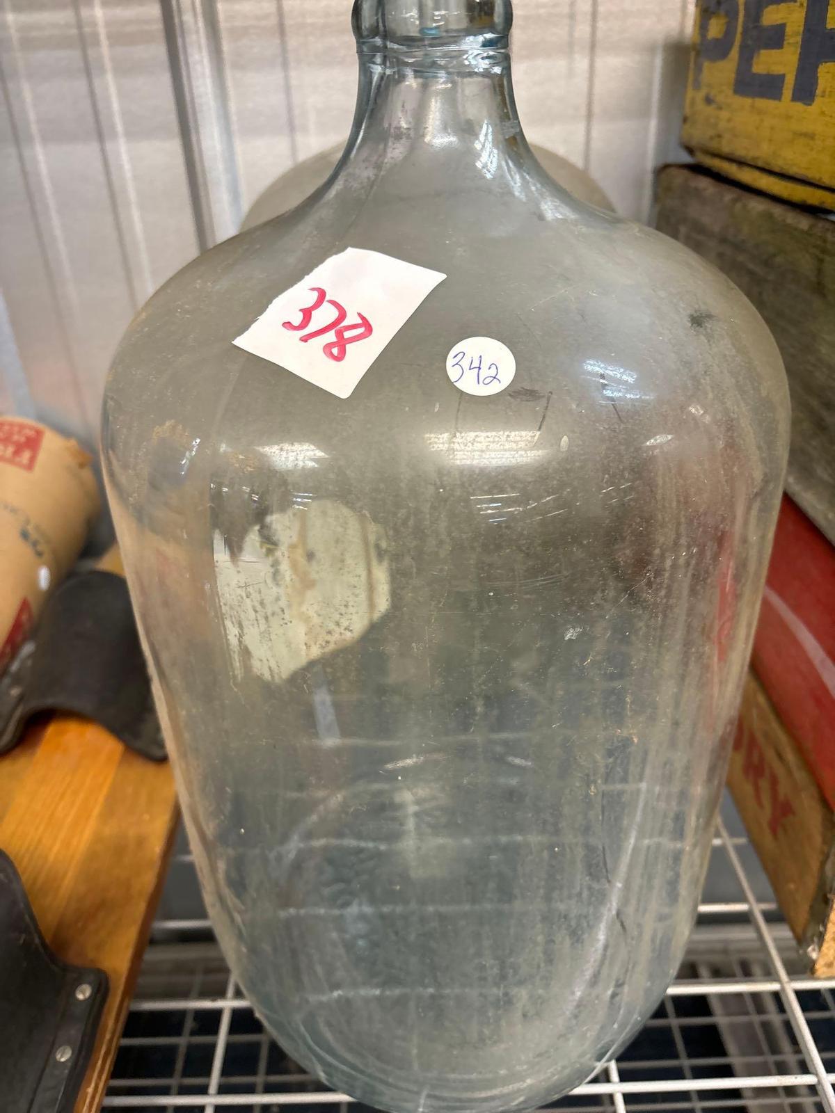 Vintage glass water jugs tall boy