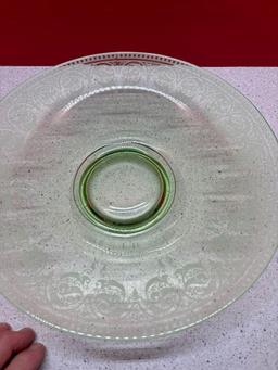 vintage Cambridge glass etched center bowl