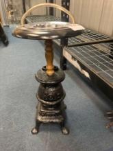 Vintage Floor ashtray with coal stove bottom