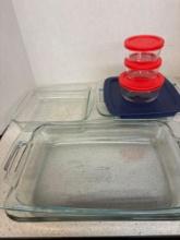 pyrex cake pans cookware glass bake pan