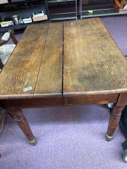 antique oak drop leaf table