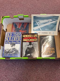Military books plus Elvis collectibles