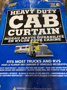 Truck or RV cab curtains