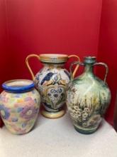 3 vases urns unmarked