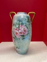 antique large Austria vase 15.5 inches tall by 9 inches wide