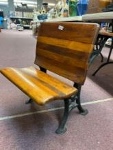 antique student desk folding seat