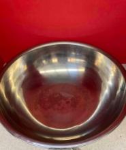 Large stainless steel bowl