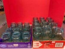 24 blue perfect mason ball jars