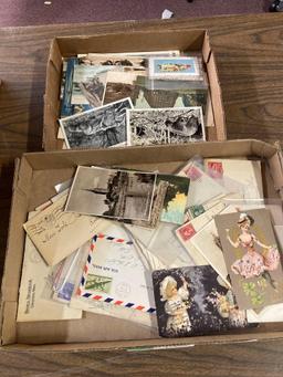 Two lots of old envelopes and postcards